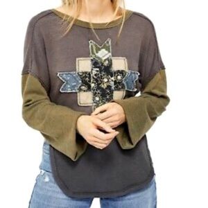 We the Free Lone Star Patchwork Thermal Top
